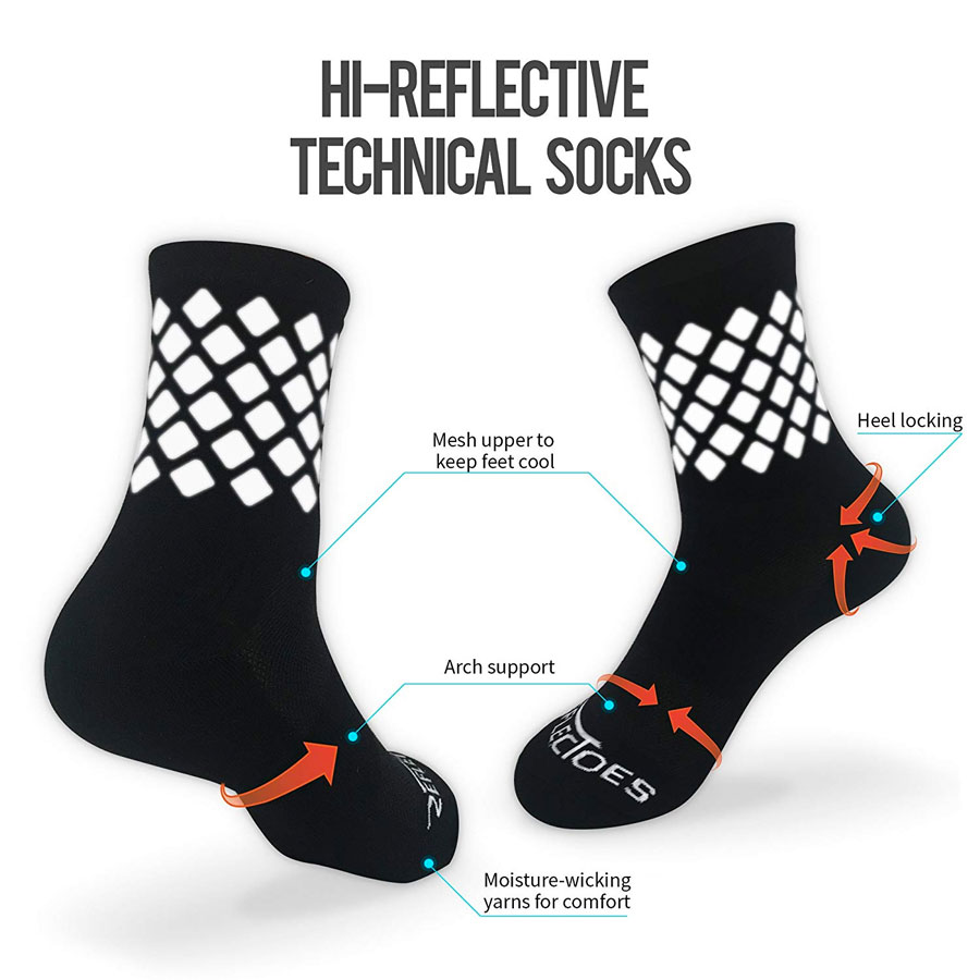 ReflecToes Ultra Reflective Sports Socks