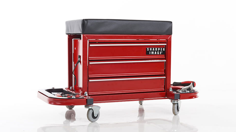 Sharper Image Workshop Stool with Tool Storage