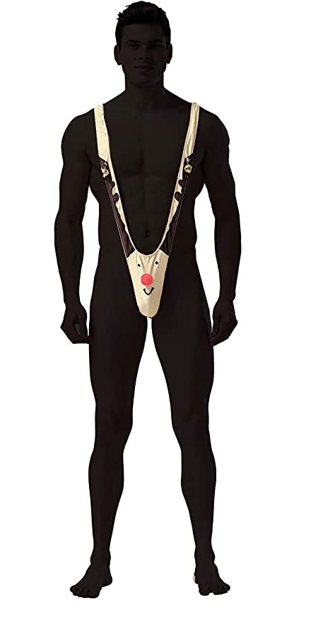 Rudolph Mankini Festive Thong Delight