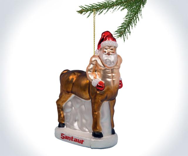 Santaur Glass Ornament Festive Fusion