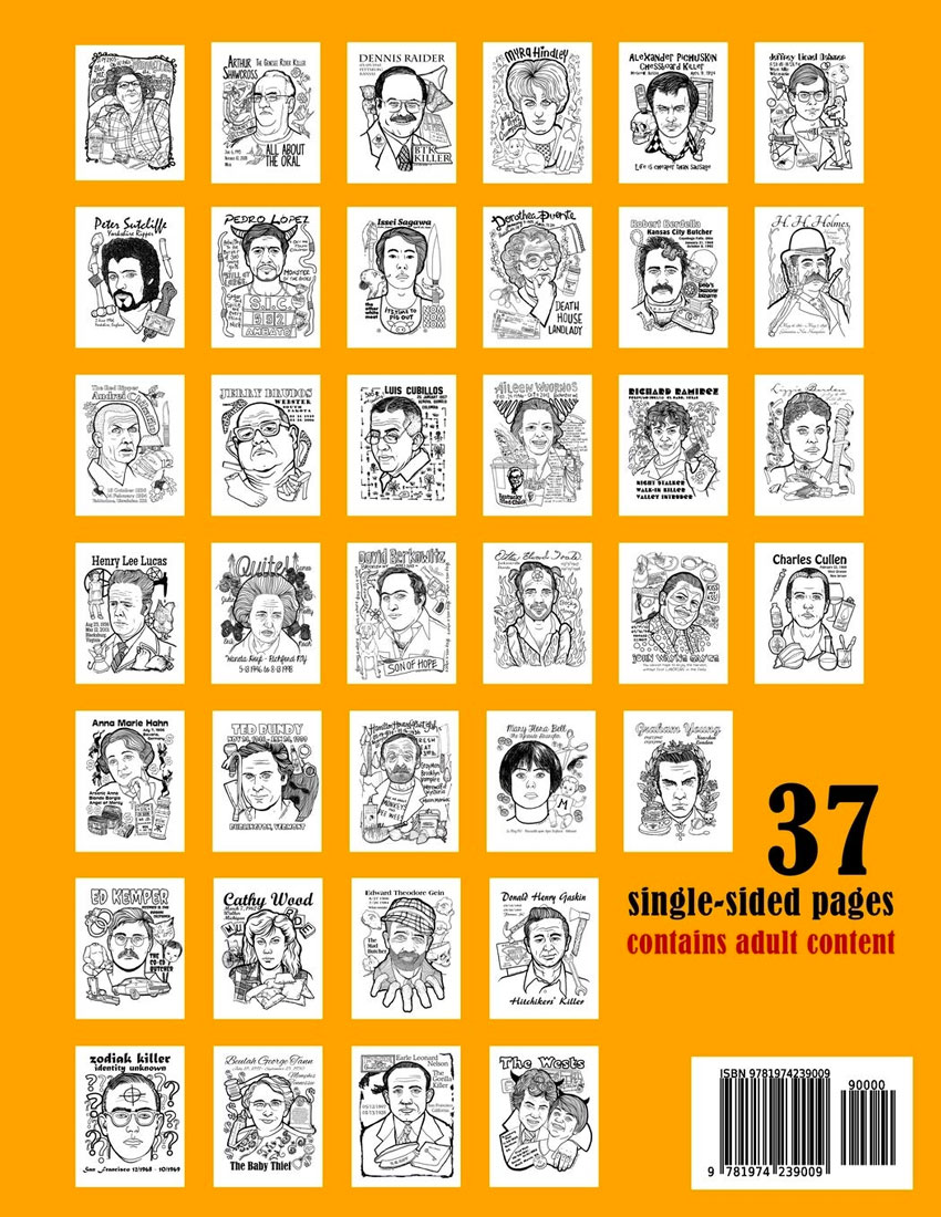 Serial Killers Gruesome Coloring Collection