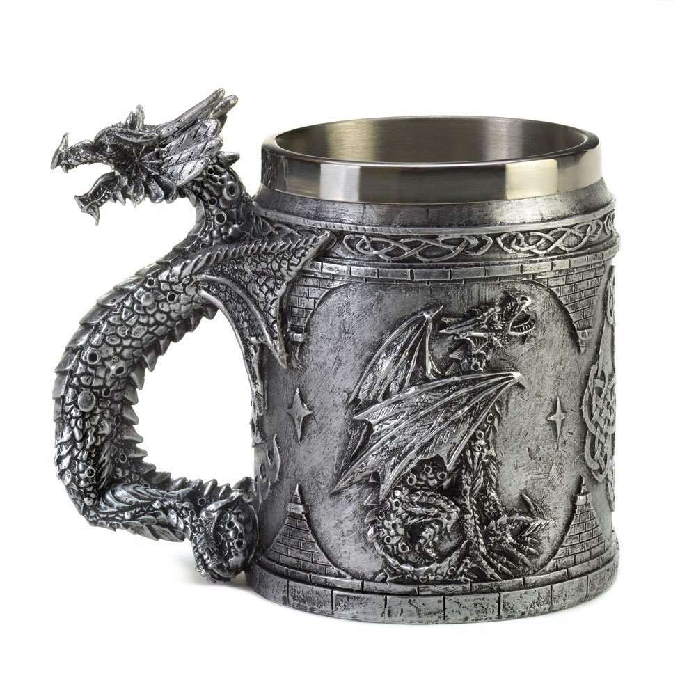 Dragon Serpent Steel Mug