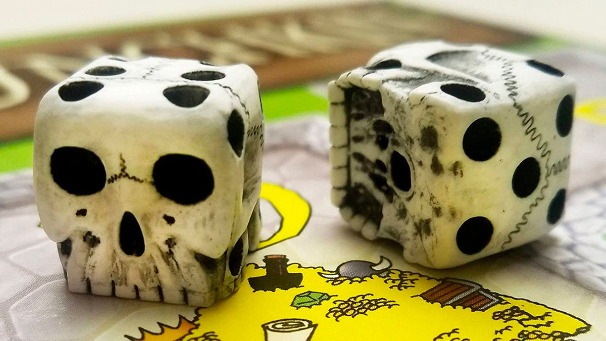 Skull Resin Game Night Dice