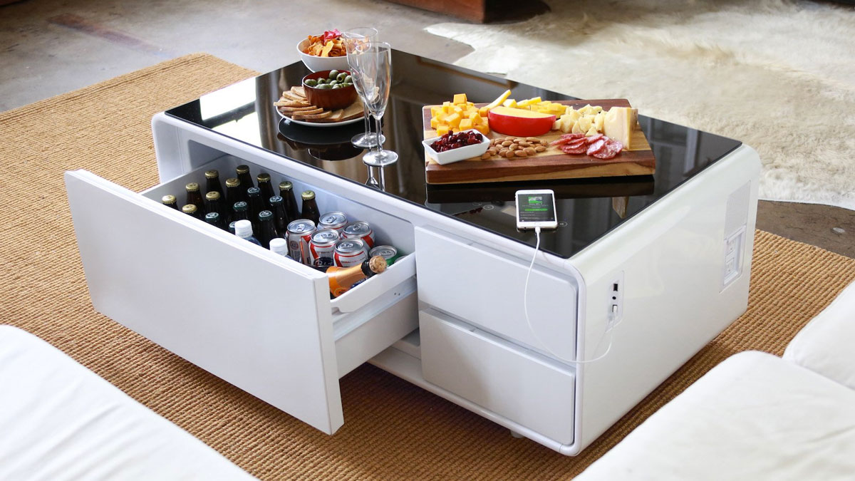 Sobro Coffee Table with Builtin Cooler