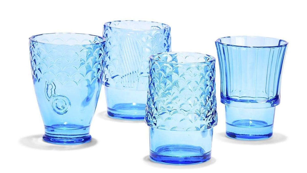 Big Fish Stackable Ocean Blue Glasses