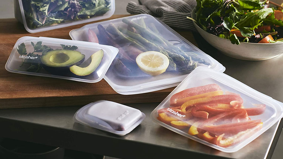 Stasher Silicone Food Bags Colorful Preservation Solution