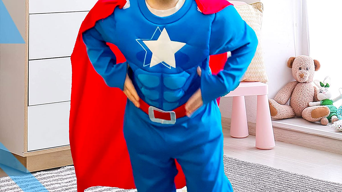 Kids Superhero Weighted Cape Costume