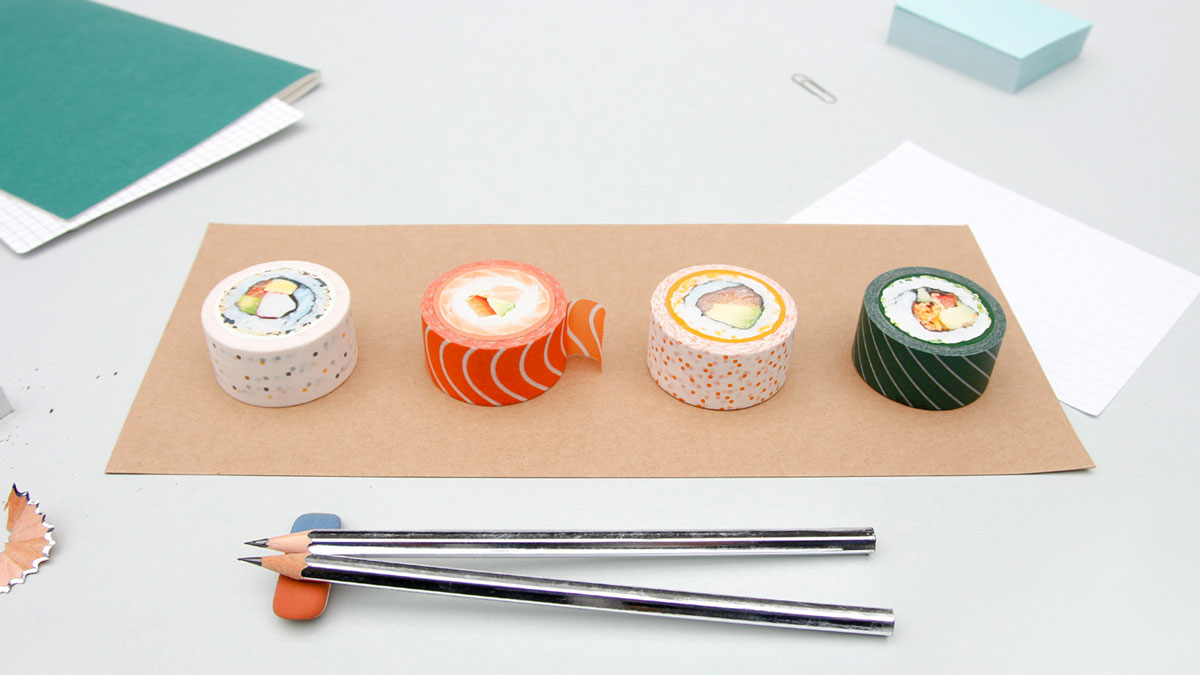 Sushi Tape Japanese Delicacies Adhesive Set