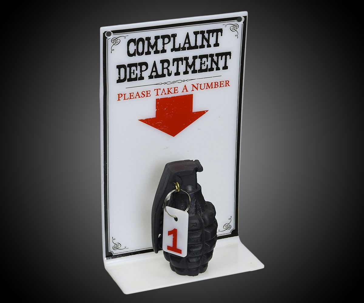 The Grenade Complaint Number Display