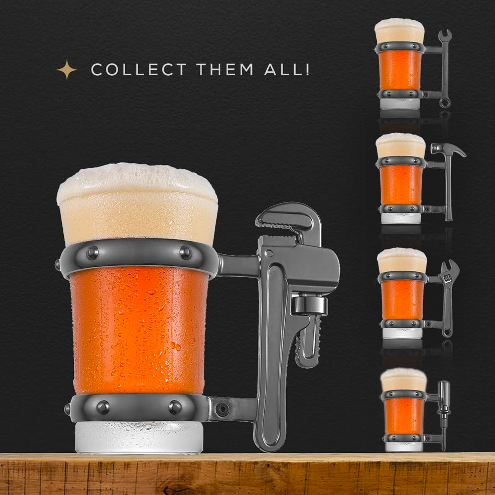 JoyJolt Tool Handle Beer Mugs