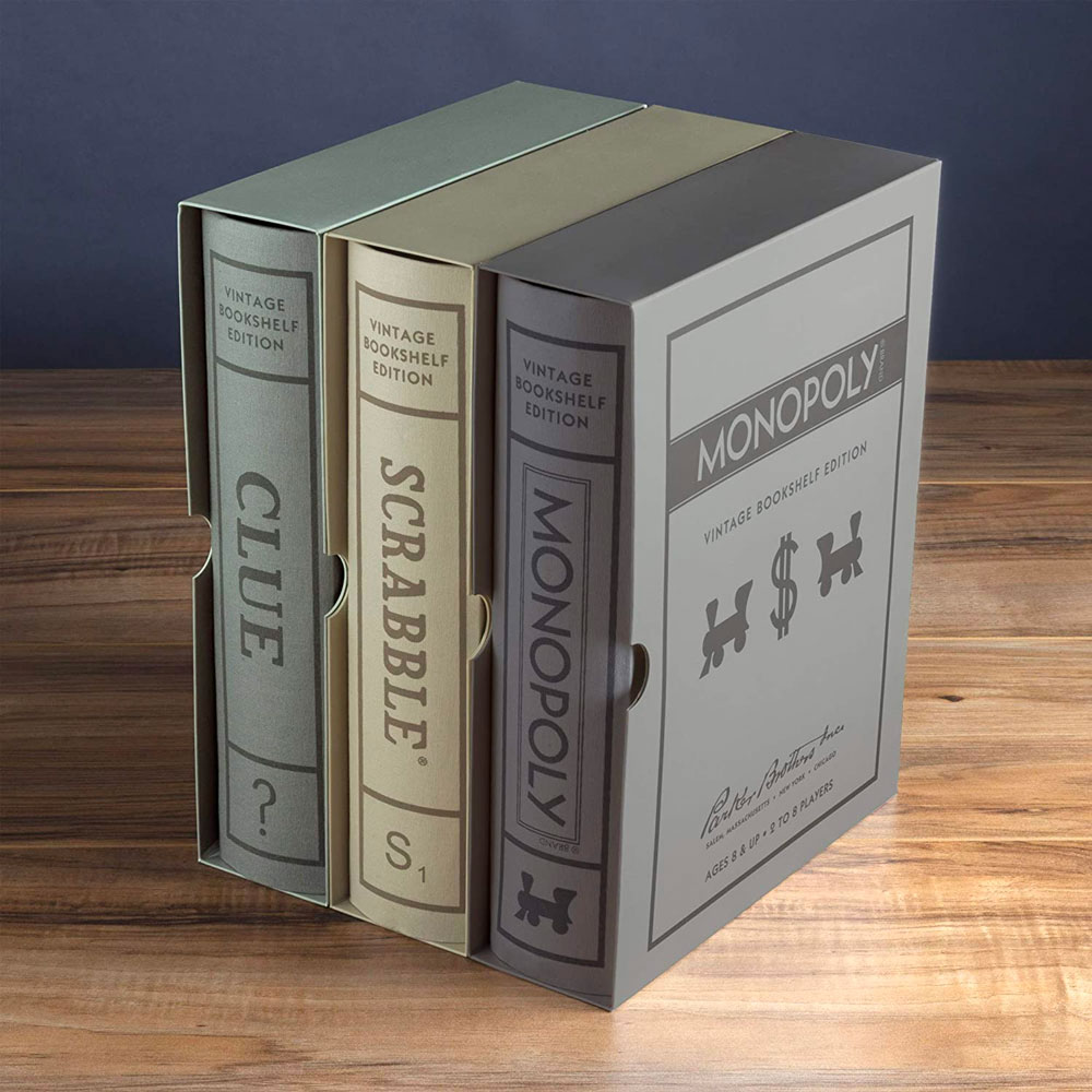 Vintage Bookshelf Classic Board Games