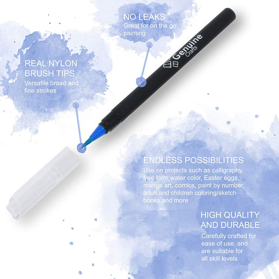 Genuine Crafts Watercolor Brush Pens Set