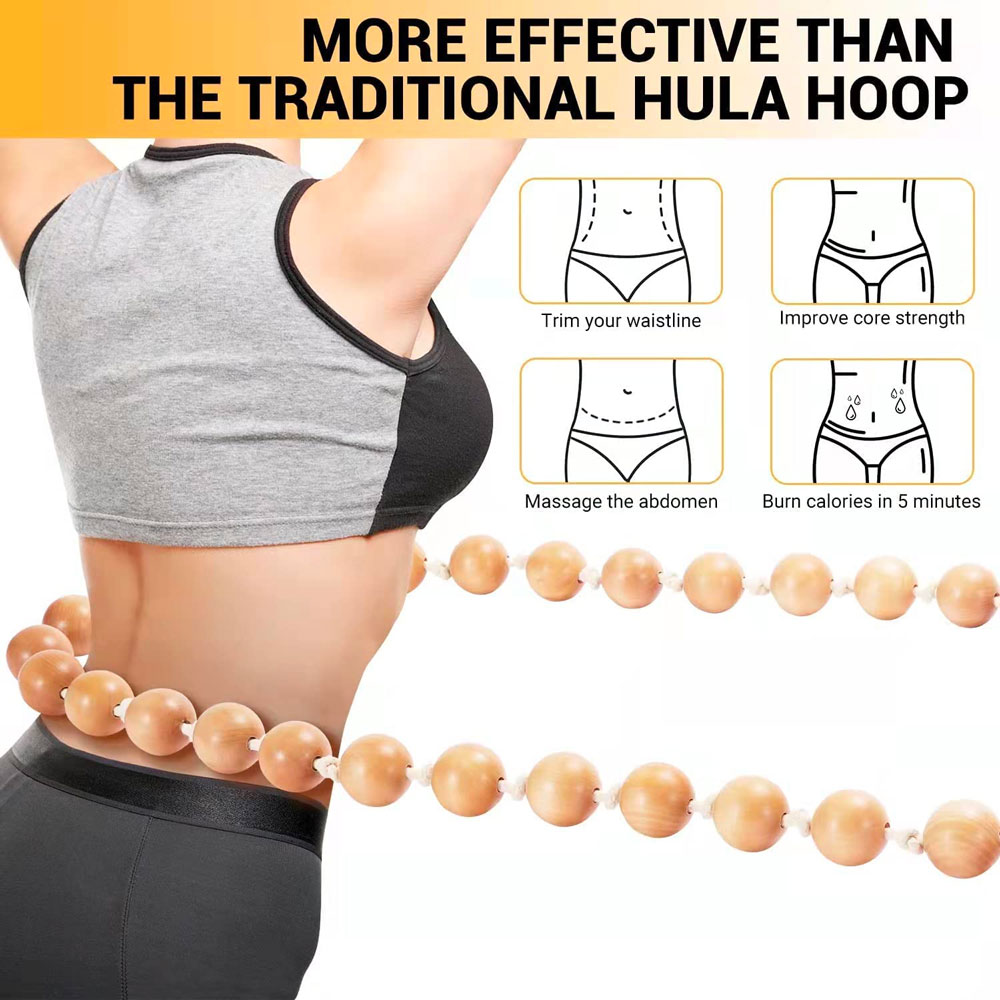 Weighted Hula Hoop Wooden Fitness