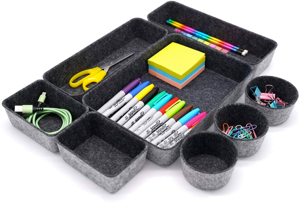 Welaxy Felt Bin Drawer Organizers