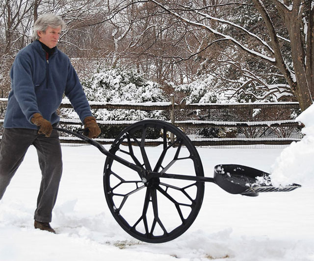 Snow Wolf Wheeled Steel Snow Shovel