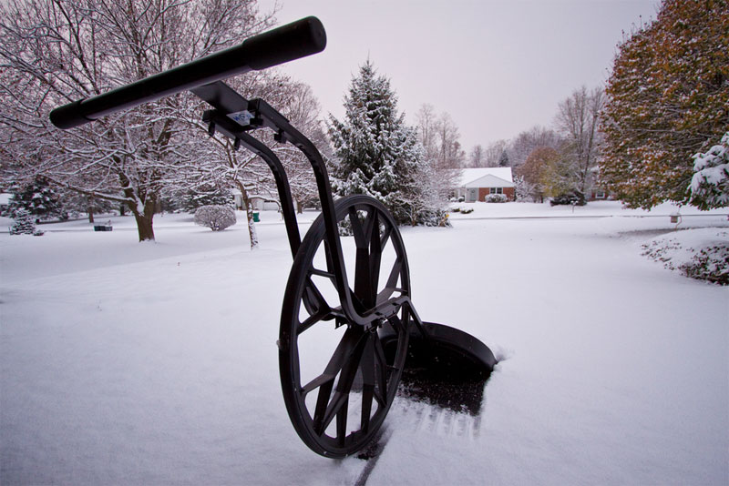 Snow Wolf Wheeled Steel Snow Shovel