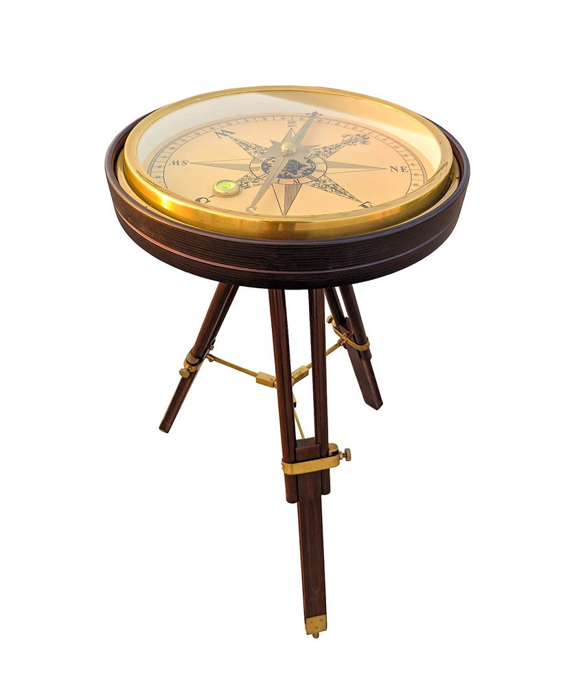 Compass Side Table Nautical Chic Accent