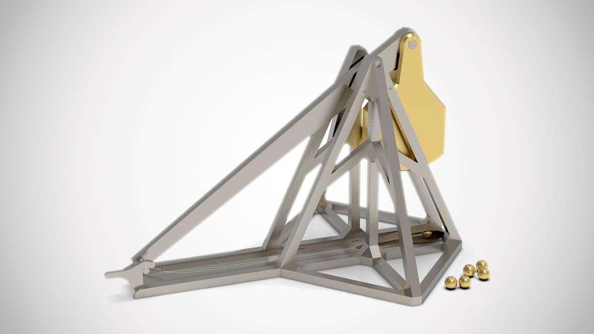 Compact Metal Mini Trebuchet