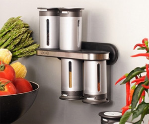 Zevro Magnetic Spice Rack SpaceSaving Herb Storage