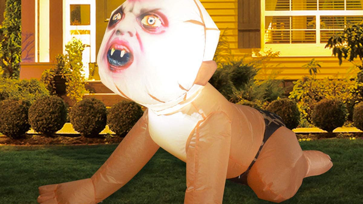 Inflatable Zombie Infant Macabre Halloween Decor