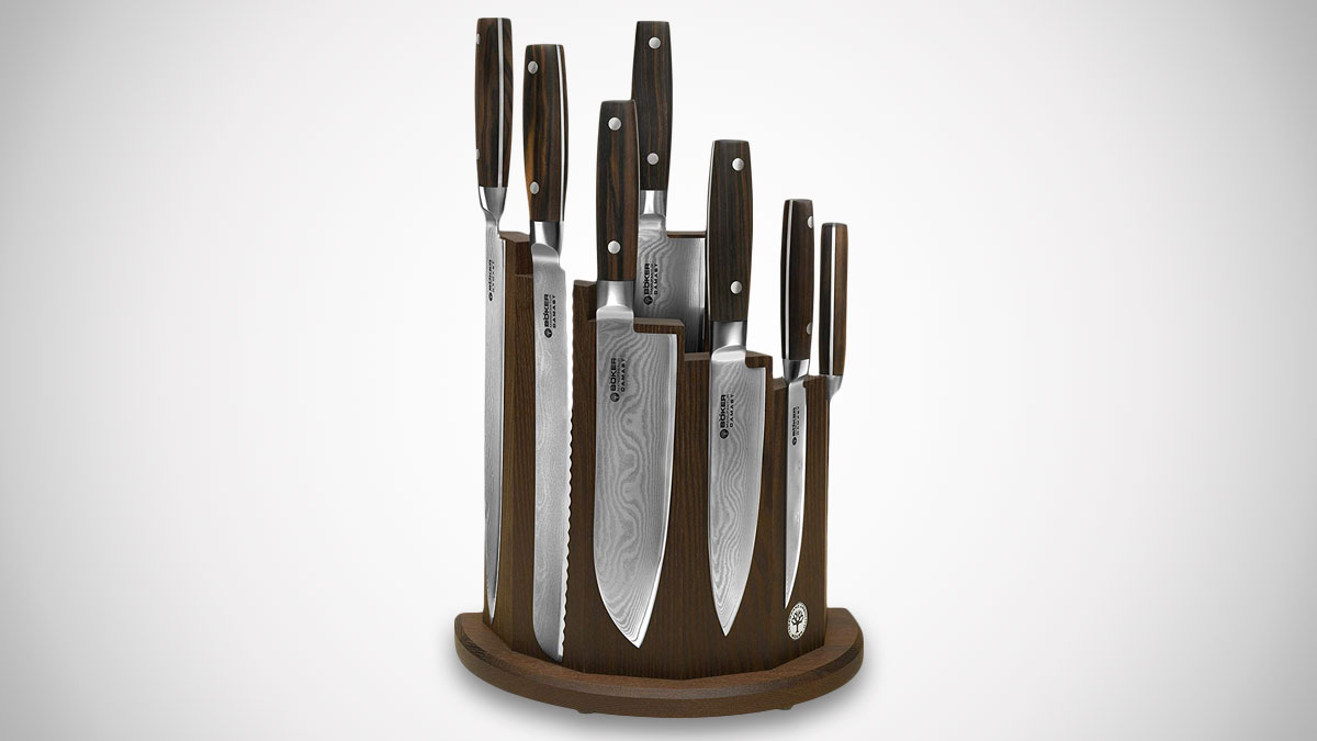 Boker Wood Magnetic Knife Block Modern Knife Storage