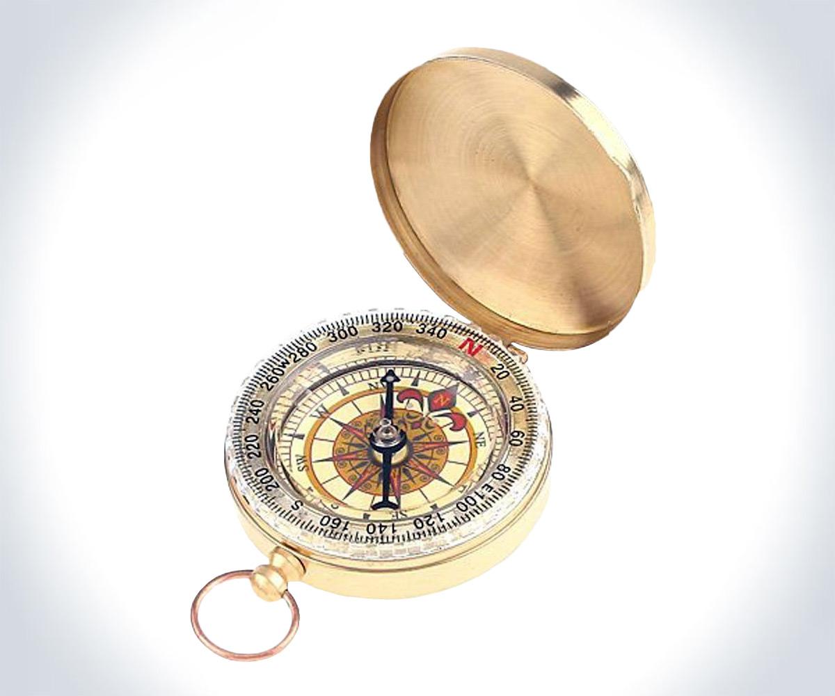 Vintage Copper Pocket Compass