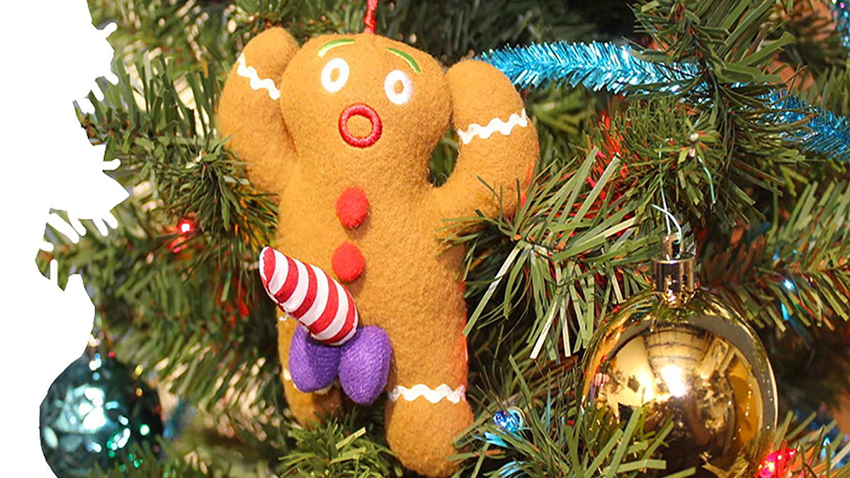 Tekky Naughty Gingerbread Man Ornament