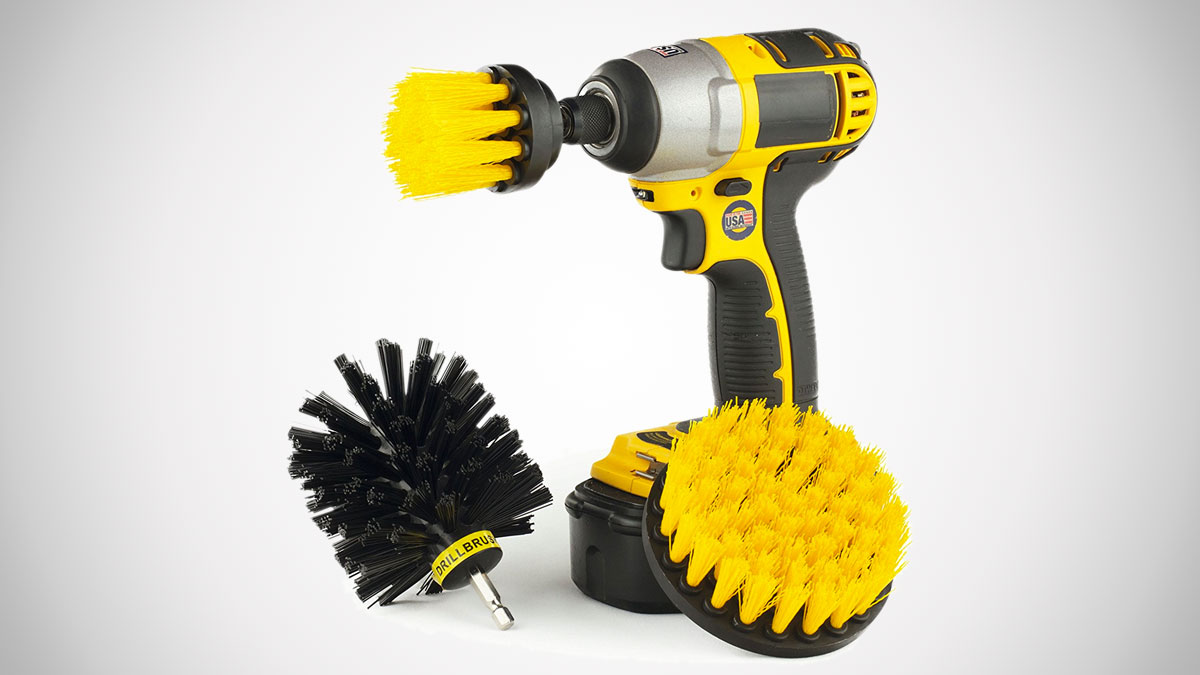 Drillbrush Power Scrubber Kit with Interchangeable Shafts