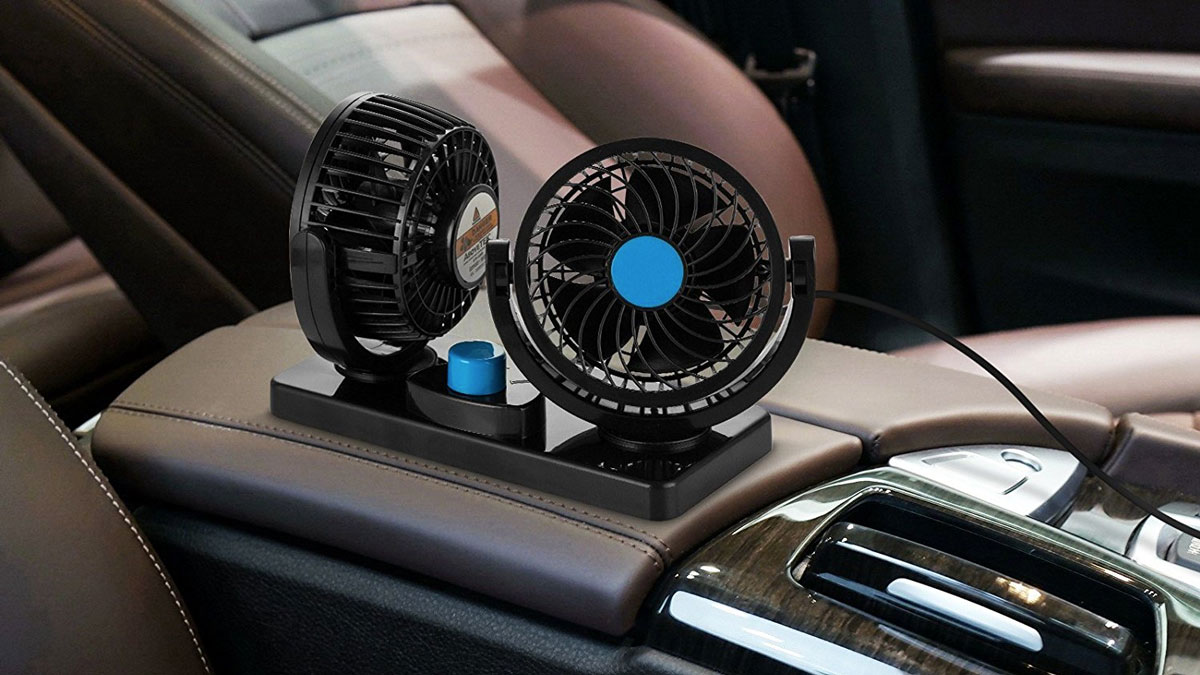 AboveTEK Dual Head Vehicle Fan