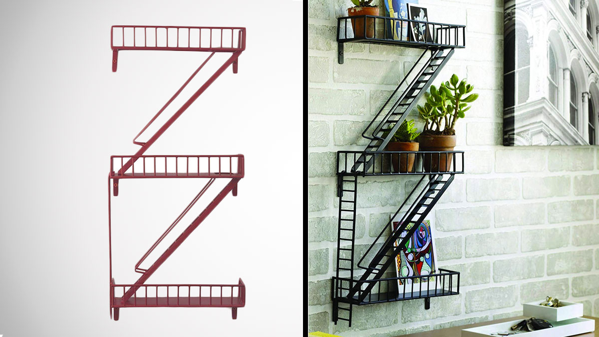 Fire Escape Shelf Nostalgic Steel Decor