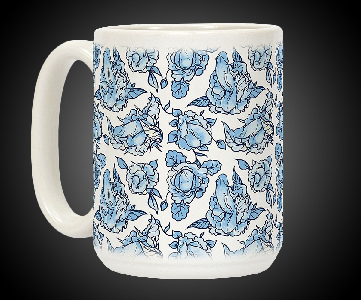 HUMAN Floral Phallus Coffee Cup