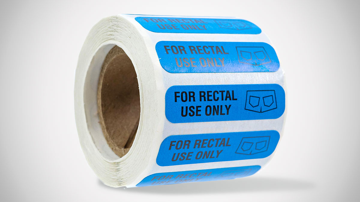 For Rectal Use Only Adhesive Labels