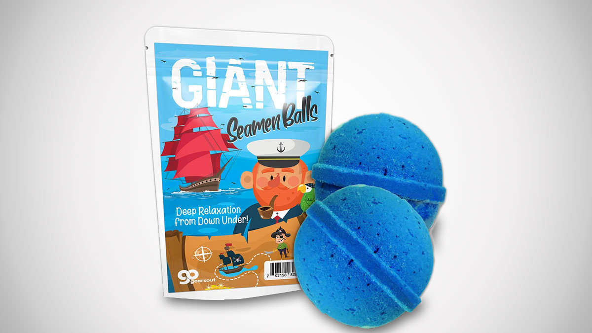 Giant Seamen Balls Bath Bombs Calming Cobalt Therapy