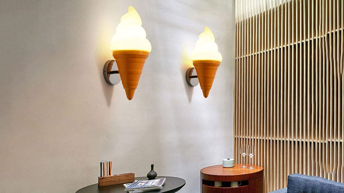 Ice Cream Cone Glow Sconce