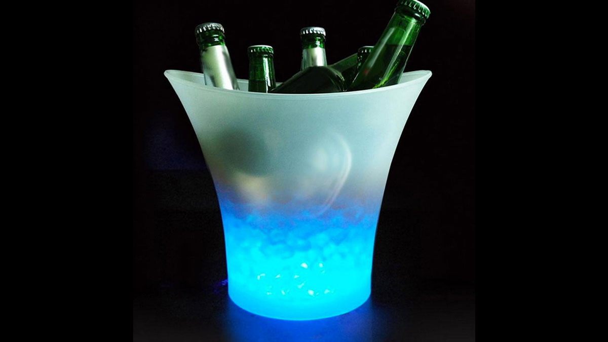 LED Illuminated Ice Cooler