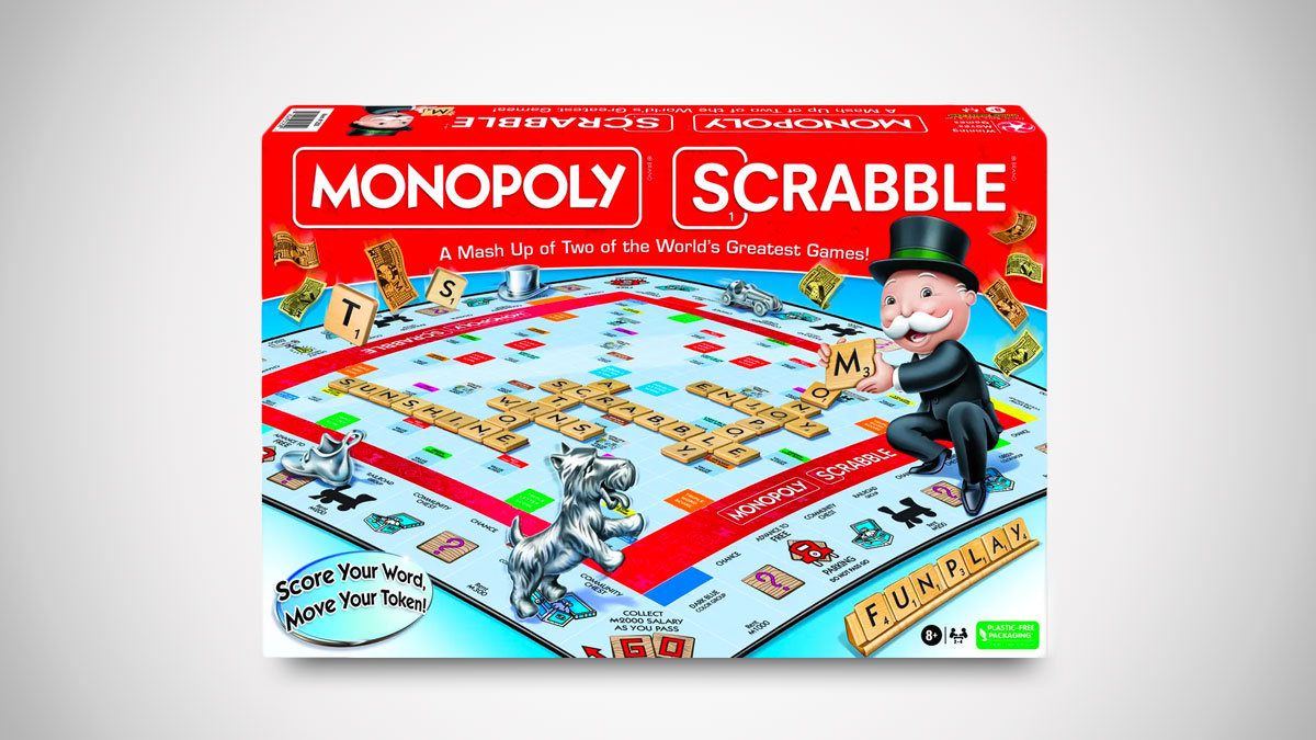 Monopoly Scrabble Fusion Challenge Game