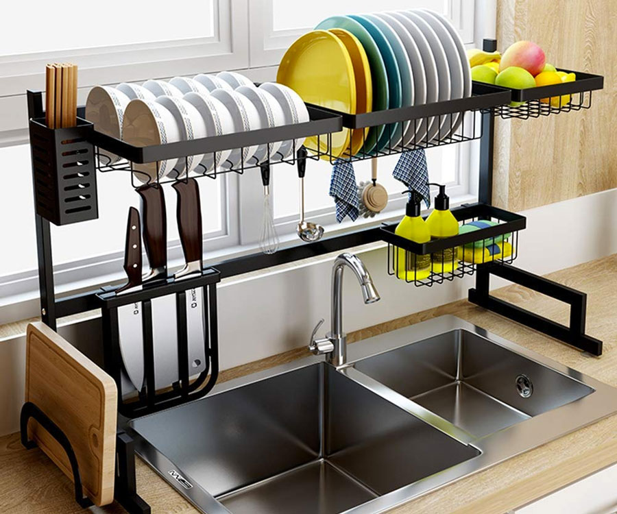 Stainless Steel Sink Dish Storage Rack