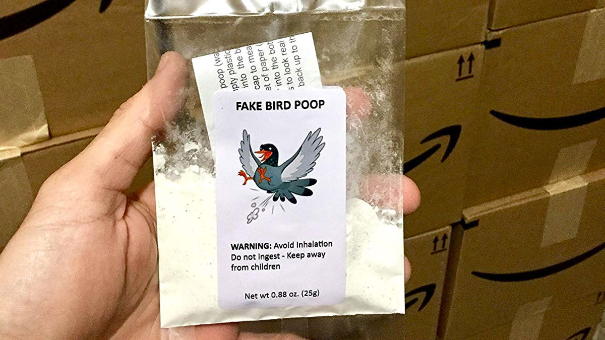 Prank Bird Poop Powder Activate for Mischief