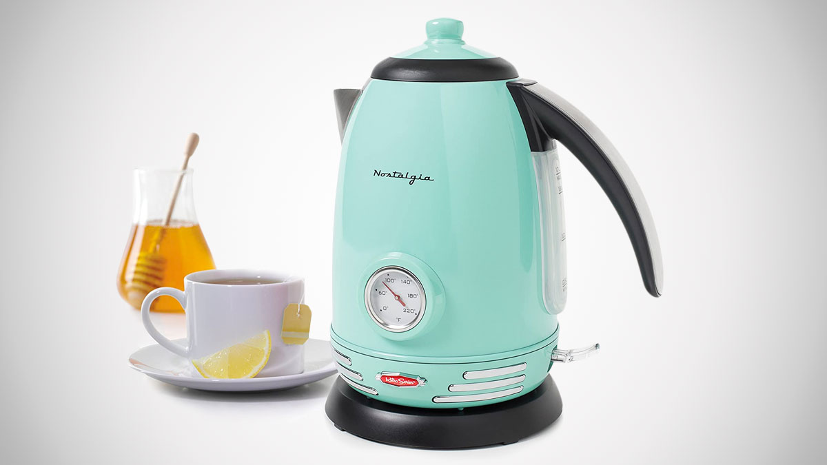 Nostalgia Seafoam Green Electric Water Kettle