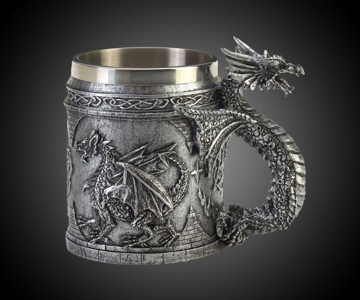 Dragon Serpent Steel Mug