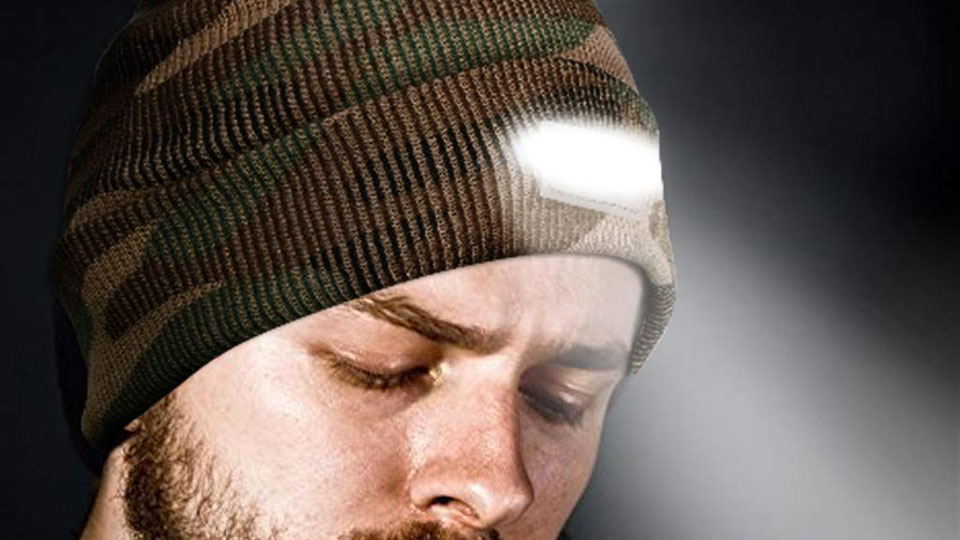 SnowCinda Beanie with LED Light